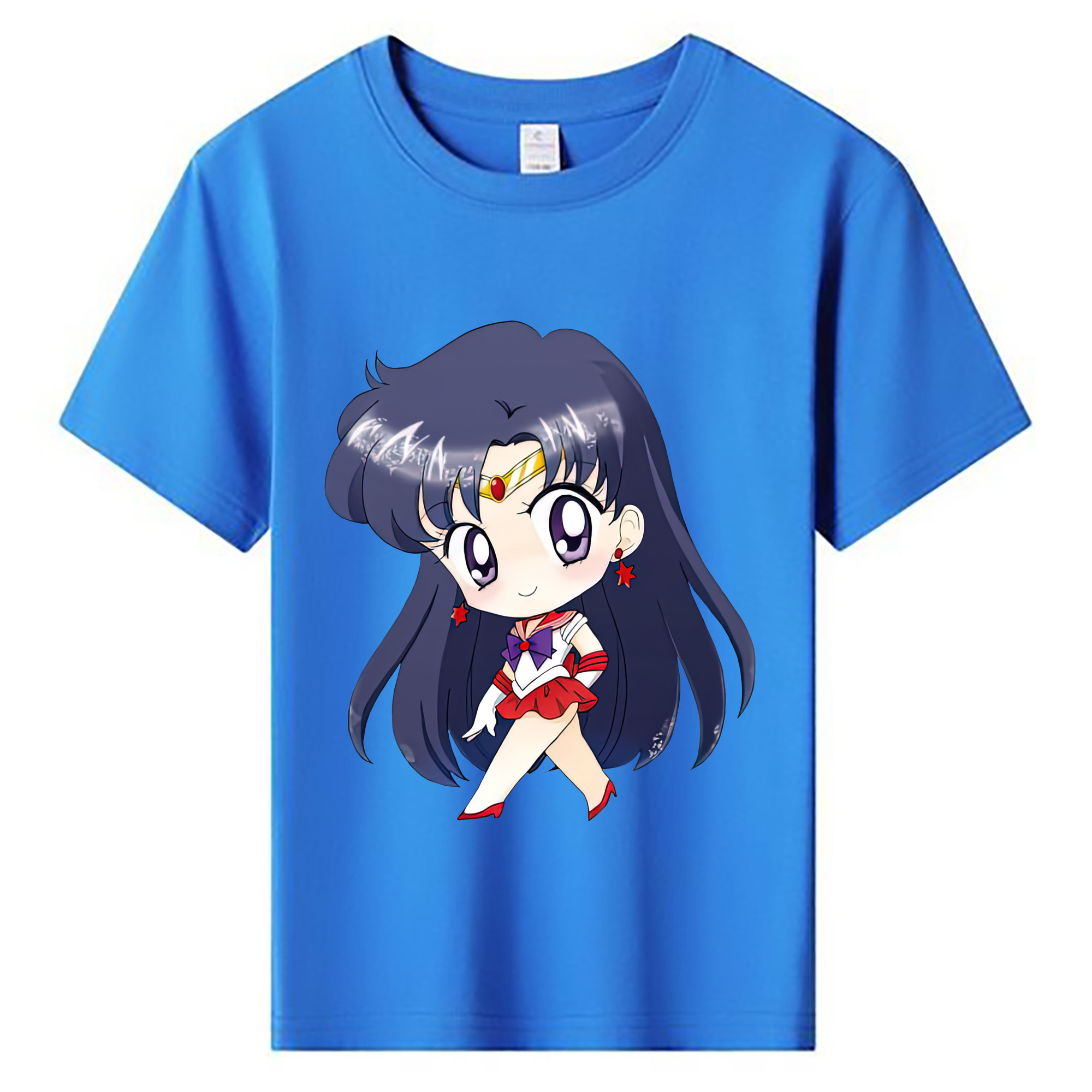 （画像用） 美少女戦士セーラームーン 火野レイ ひの レイ Sailor Moon Hino Rei （セーラーマーズ,Sailor Mars） 綿100％キッズTシャツ（フロントプリント）